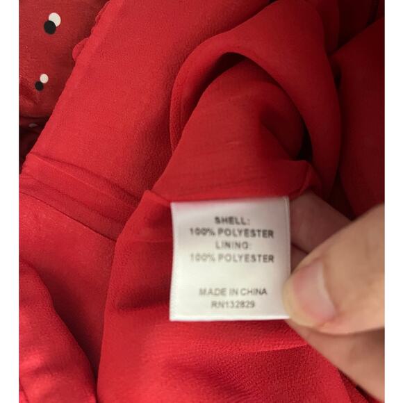 House of Harlow 1960 x Revolve sz. XS Vera Polka Dot Print Jumpsuit Red - Picture 11 of 12